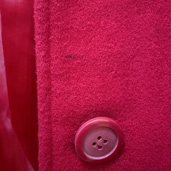 Chic Red Women's Pea Coat, Trench Coat, Large, lightweight - Picture 6 of 6